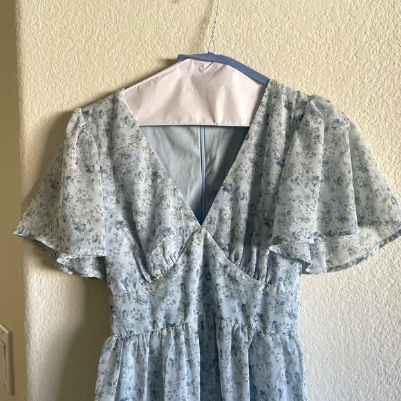 All In Favor Baby Blue Floral Dress - Picture 5 of 7